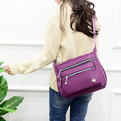 Women Nylon Multi-layer Mummy Bag Shoulder Messenger Crossbody