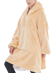 Women's Fleece Lined Blanket Hoodie - Winter Pullover Homewear