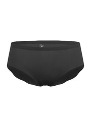 Women's Seamless Soft Mid Waist Panties - Comfy Elastic Solid Color