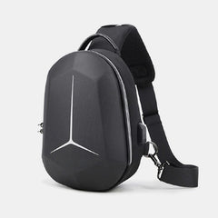 Men's Waterproof USB Charging Crossbody Sling Bag - Large Capacity, Multi-Layered