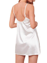 Women's Silk Satin Sleeveless Nightgown - Backless Pajamas for Spring/Summer Comfort