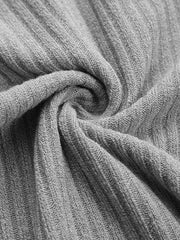 Women Solid Elastic Waist O-Neck Full Sleeve Skinny Ankle Length Blouse Pants Two-Piece Sets