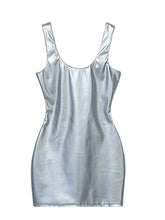 Women‘s Sheath Dress Mini Dress Silver Pink Gold Sleeveless Pure Color Spring Summer Boat Neck Casual Party