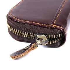 Men Oil Wax Genuine Leather 6 Key Holder Vintage Card Holder Coin Purse