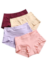 Women's Seamless Cotton Mid Waist Breathable Panties - Multi Color