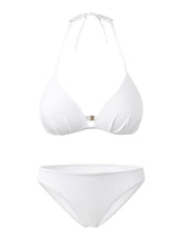 Women's Swimwear Bikini 2 Piece Normal Swimsuit Backless Lace up Solid Color White Black Fuchsia Orange Red Halter Bathing Suits Sexy Basic Vacation / New / Sports / Padded Bras