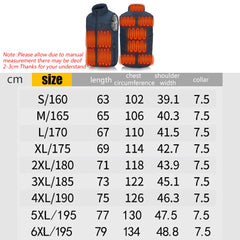 Graphene Smart Heating Vest, Dual-Control, 11-Zone, USB-Powered Short Sleeve