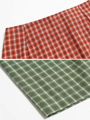 Plaid Print Side Split Zipper Fashion Wild Mini Skirts