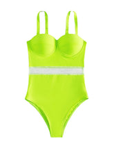 Women's Swimwear One Piece Monokini Bathing Suits Normal Swimsuit Backless Tummy Control Push Up Pure Color Green Black Fuchsia Strap Bathing Suits New Casual Vacation / Modern