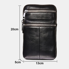 Men's Genuine Leather Crossbody Belt Bag - Casual Shoulder Style