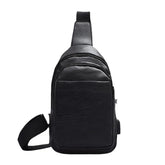 Men's PU Leather Multi-pocket Crossbody Sling Bag
