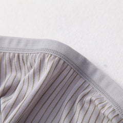 Mens Fashion Striped Modal Low Waist U Convex Pouch Brief Underwear