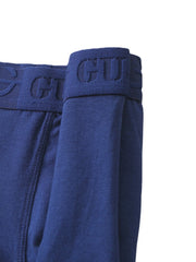 Mens Cotton Solid Color 4Pcs Breathable Elastic Mid Waist Thin Boxers