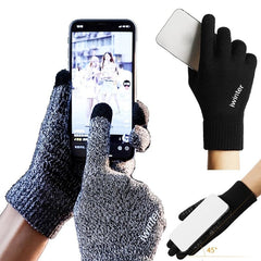 Winter Men's Cycling Knitted Gloves Touch Screen Thicken Wool Mitten Outdoors Anti-slip Warmer Gloves
