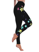 Women's Sporty Athleisure Weekend Yoga Print Stretchy Ankle-Length High Waist Pants