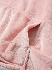 Women's Flannel Embroidered Hoodie & Elastic Waist Pajama Set