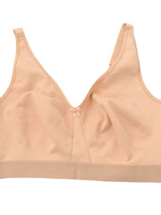 Women's Wireless Bras Padded Bras Fixed Straps Full Coverage Deep U Breathable Pure Color Hook & Eye Date