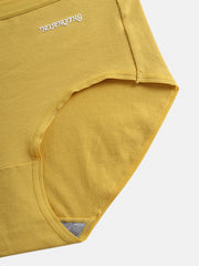 Women's Graphene Antibacterial Mid Waist Panties - Solid Color