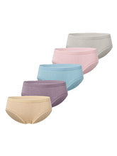 Women's Cotton Lace Trim Antibacterial Mid-Waist Panties