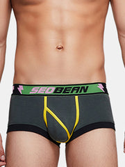 Mens Breathable U convex Cotton Low Waist Home Underwear