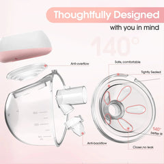 Silent Electric Wearable Breast Pump - 1200mAh USB Rechargeable, Painless Automatic Milk Extractor