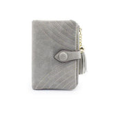 Women Durable Pu Leather Wallet Zipper Coin Card Holder Purse