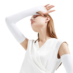 Women's Ice Silk Outdoor Driving Riding Anti-UV Long Shade Breathable Armguard Ice Silk Sleeve