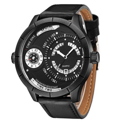 Unique Design Calendar Creative Watch Genuine Leather Strap Quartz Watches