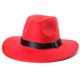 Women ladies Cotton Blend Jazz Felt Fedora Cap Wide Brim Bowler Trilby Panama Hat