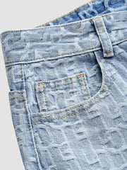Icon Ombre Print Cotton Jeans