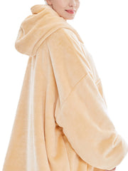 Women's Fleece Lined Blanket Hoodie - Winter Pullover Homewear