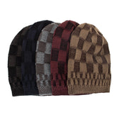 Winter Warm Coral Fleece Thicken Beanie Caps Outdoor Double Layers Knitted Hat