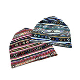 Women Winter Cotton Multi-purpose Flower Printing Casual Beanie Cap Neck Headgear