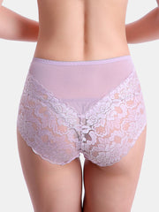 Women's Floral Lace Mid-Rise Hip-Lifting Panties