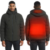 USB Heated Jacket for Warmth: Intelligent Heating, Hooded, Ideal for Work, Motorcycle, Skiing, Riding