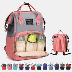 Women Fashion Canvas Casual Mummy And Kids Patchwork Backpack Handbag