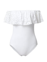 Women's Swimwear One Piece Monokini Bathing Suits Normal Swimsuit Tummy Control Off Shoulder Ruffle Slim Solid Color White Black Off Shoulder Bathing Suits Sexy Active Sexy / New / Padded Bras