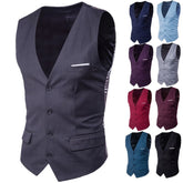 Men'S Business Casual Slim Vests Suits
