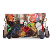 Women Contrast Color Shoulder Bags Ladies Vintage Crossbody Elegant Messenger