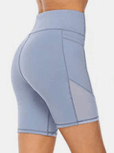 Plus Size Women Dry Quickly Solid Color Biker Sport Shorts With Pocket