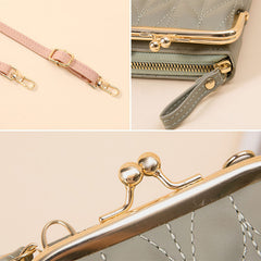 Women Faux Leather Fashion Multifunction Waterproof Crossbody Bag Brief Phone Bag