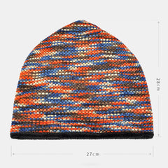 Unisex Velvet Warm Thick Outdoor Mixed Color Brimless Beanie