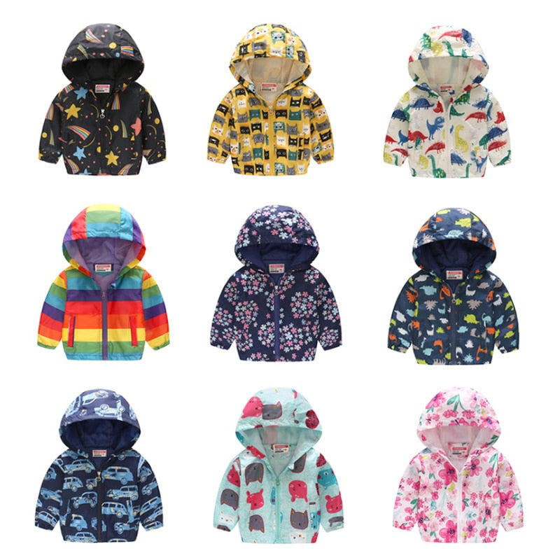 Cartoon Printed Hooded Jackets For Boys&Girls - Sheseelady