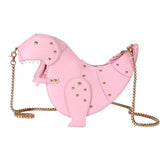 Chic Personalized Riveting Design Dinosaur Shape Mini Soft PU Messenger Bag