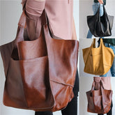 Luxury Casual Women's Large Capacity Soft Leather Tote Bag