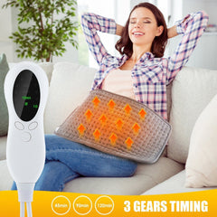 Heating Pad for Back Pain Cramp Relief 11.8x23.6 Inch Electric Shoulder Neck 10 Temp Levels