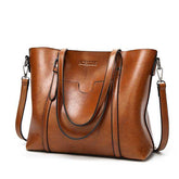 Luxury Women's Oil Wax Leather Handbags