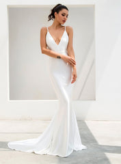 Flash Sexy Ladies' Deep V-neck Backless Slim Floor-length Dress