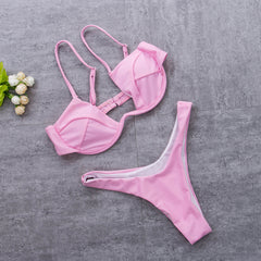 Sexy Women's Push-up Padded Bra Bikini Set