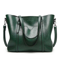 Luxury Women's Oil Wax Leather Handbags